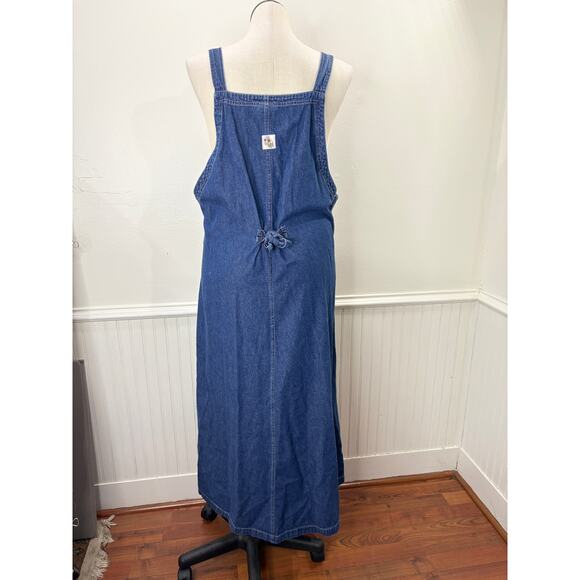 Disney Store Size XXL Denim Overall Dress Mickey Minnie Mouse Embroidered Retro - Picture 2 of 16